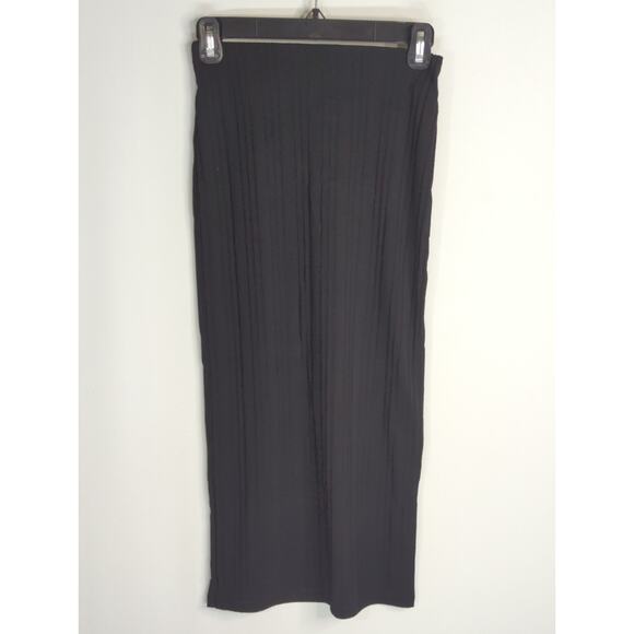 Wilfred Free Black Ribbed Knit Maxi Skirt Women's Small Business Casual Preppy‎ - Picture 1 of 8